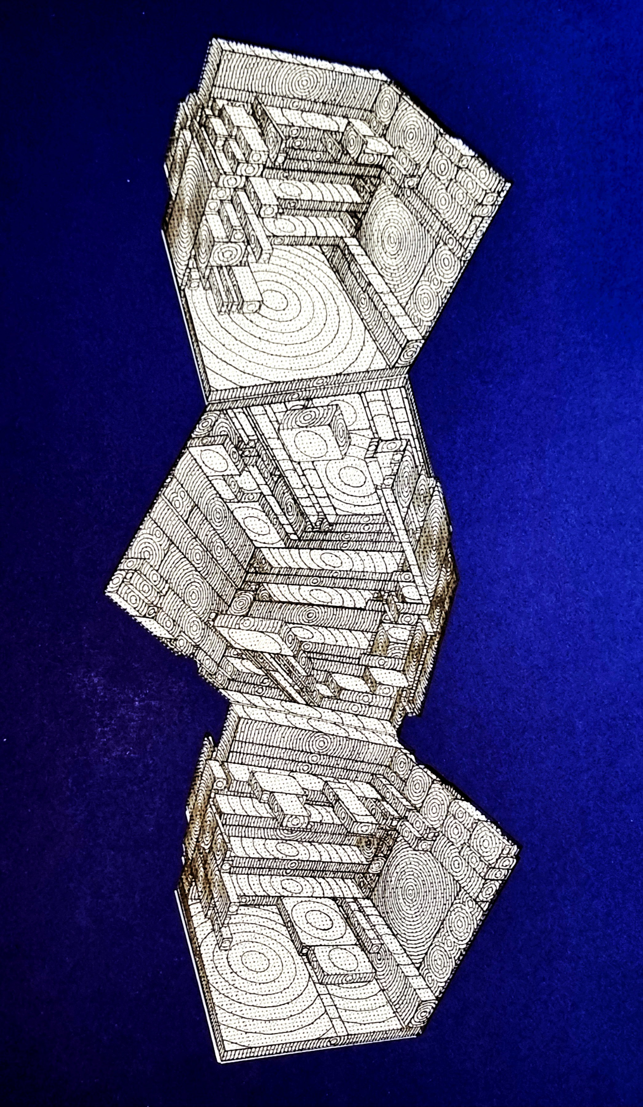 Algorithmic Construct I — plotted edition (on Blue)